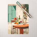 Rustic Holiday Courtyard Still Life Wrapping Paper Gallery Image 1