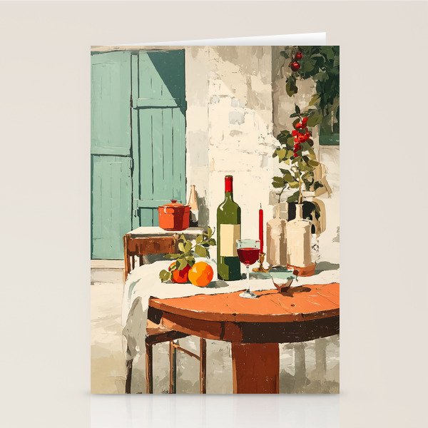 Rustic Holiday Courtyard Still Life Stationery Card Gallery Image 2