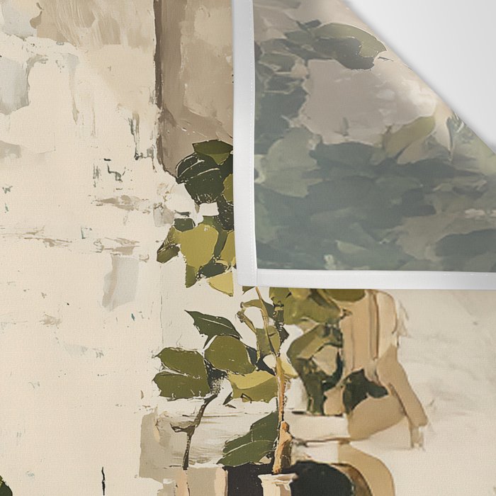 Rustic Holiday Courtyard Still Life Wall Tapestry Gallery Image 3