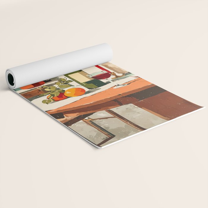 Rustic Holiday Courtyard Still Life Yoga Mat Gallery Image 2