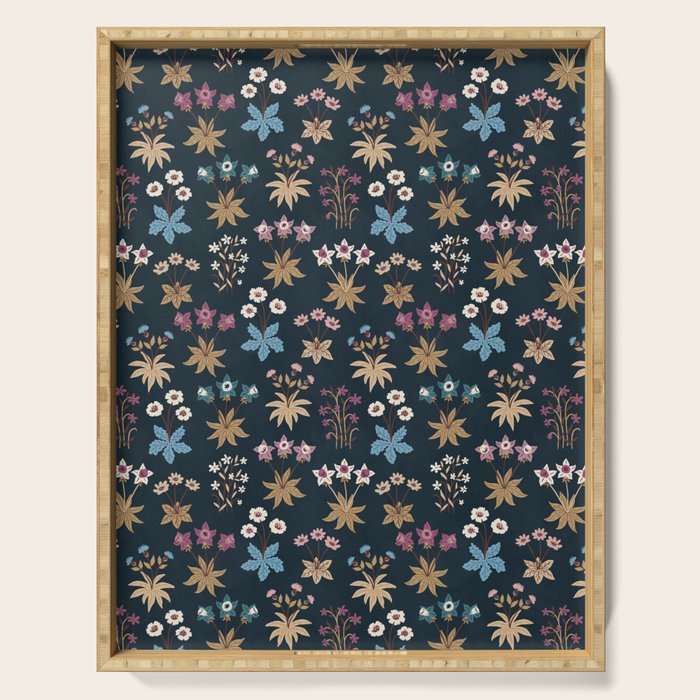 Romantic Botanica - Tapestry Bouquet in Navy Serving Tray Gallery Image 1