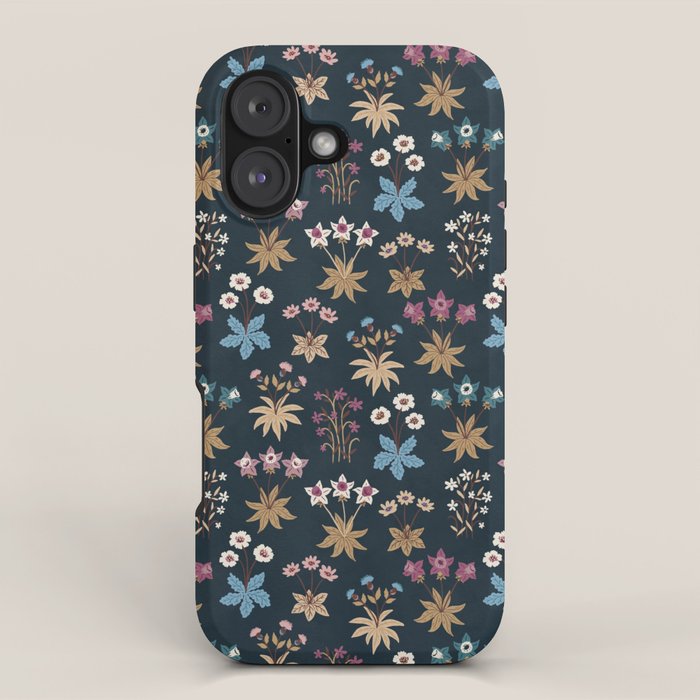Romantic Botanica - Tapestry Bouquet in Navy iPhone Case Gallery Image 1