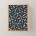 Romantic Botanica - Tapestry Bouquet in Navy Mini Art Print Gallery Image 1
