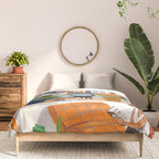 Woman on houseboat in Amsterdam Comforter Gallery Image 3
