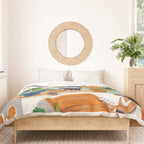 Woman on houseboat in Amsterdam Duvet Cover Gallery Image 3