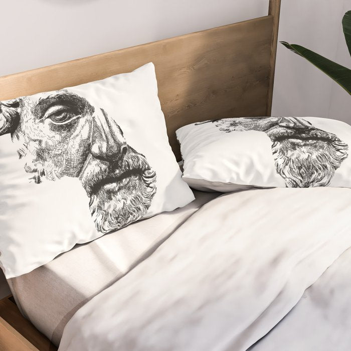 MARCUS AURELIUS ANTONINUS AUGUSTUS / Black Pillow Sham Gallery Image 2