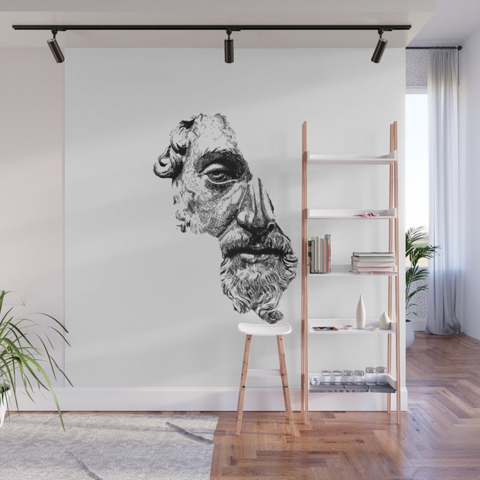 MARCUS AURELIUS ANTONINUS AUGUSTUS / Black Wall Mural Gallery Image 1