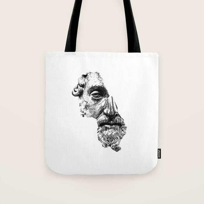 MARCUS AURELIUS ANTONINUS AUGUSTUS / Black Tote Bag Gallery Image 1