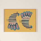 Striped Bird Pair II Welcome Mat Gallery Image 1