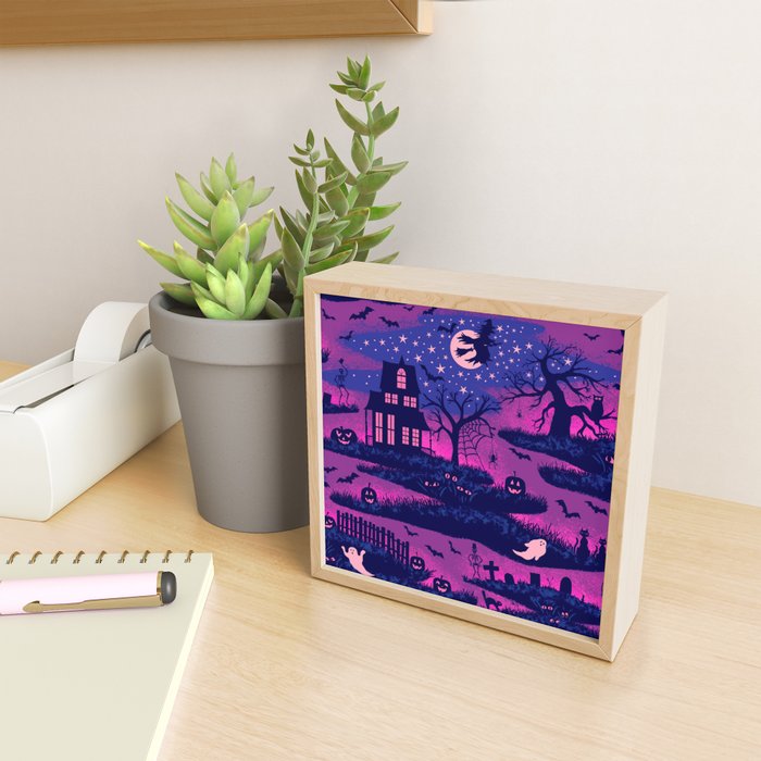Halloween Night - Mystic Violet  Mini Art Print Gallery Image 2