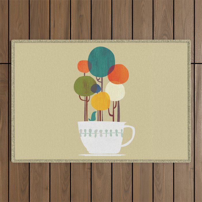Life in a cup Outdoor Rug Gallery Image 1