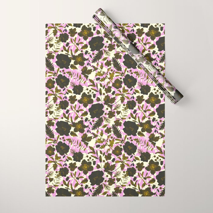 Illuminated garden silhouette Wrapping Paper Gallery Image 1