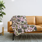 Illuminated garden silhouette Throw Blanket Gallery Image 1
