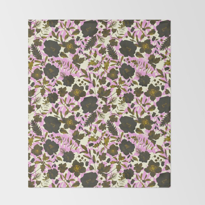 Illuminated garden silhouette Throw Blanket Gallery Image 2