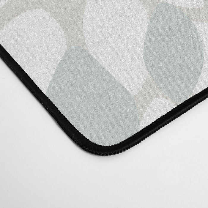 Floral Prints, Soft, Yellow and Gray, Modern Print Art Desk Mat Gallery Image 4