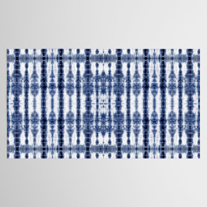 Tiki Shibori Blue Tablecloth Gallery Image 2