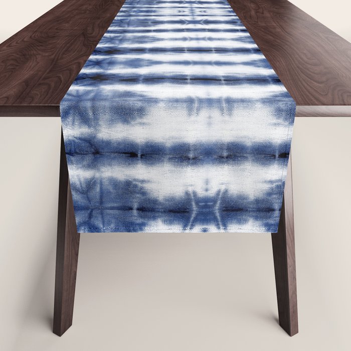 Tiki Shibori Blue Table Runner Gallery Image 1