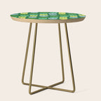 Rows of Tulips in Bloom in Sage & Chartreuse Side Table Gallery Image 1