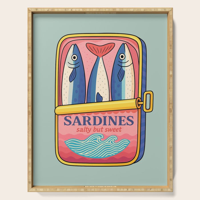 Tin of Love - Sardines in a Can with Heart Tail Serving Tray Gallery Image 1