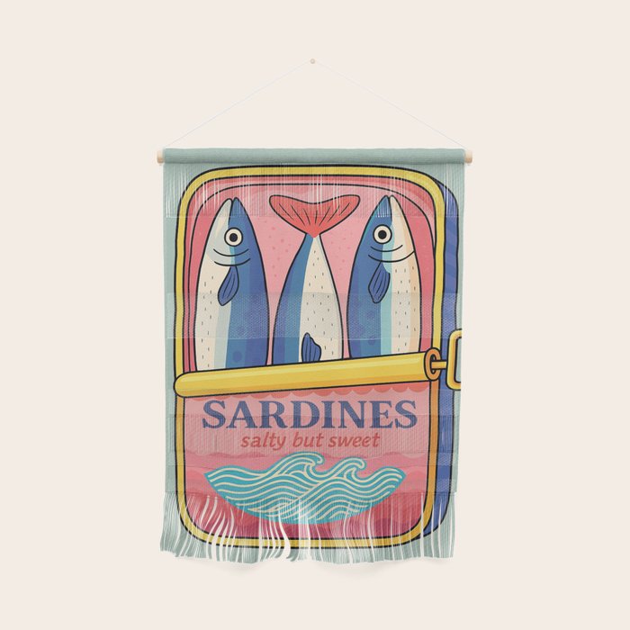Tin of Love - Sardines in a Can with Heart Tail Wall Hanging Gallery Image 1