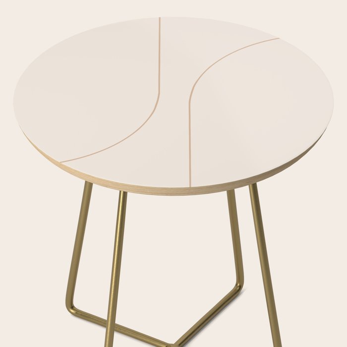 Modern Minimal Line Abstract XXXIII Side Table Gallery Image 2