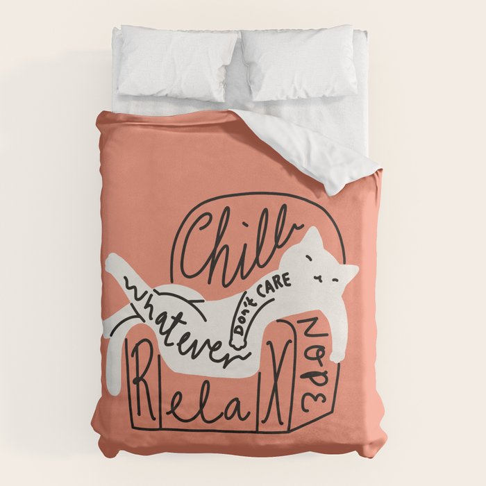 Whatever Cat Duvet Cover Gallery Image 1
