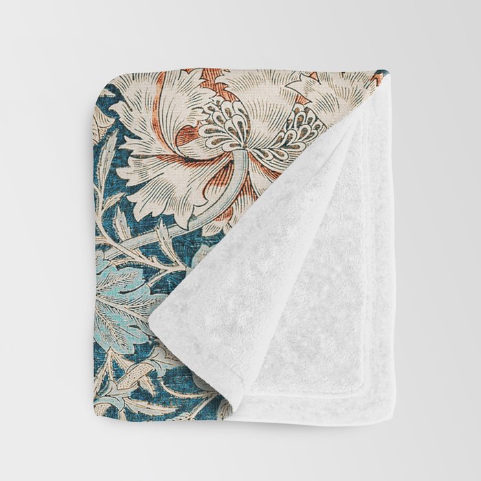 William Morris Honeysuckle pattern 1876 Throw Blanket Gallery Image 3