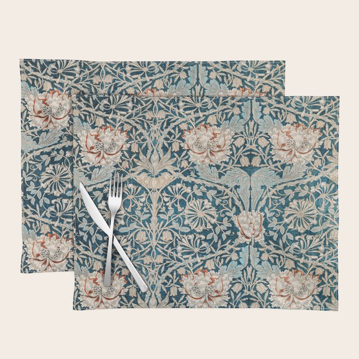 William Morris Honeysuckle pattern 1876 Placemat Gallery Image 1