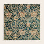 William Morris Honeysuckle pattern 1876 Wood Wall Art Gallery Image 1