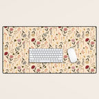 Spring Garden Flower Collection - Cream Desk Mat Gallery Image 1