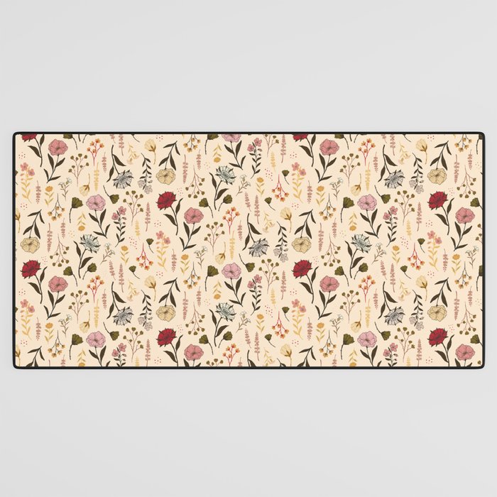 Spring Garden Flower Collection - Cream Desk Mat Gallery Image 3