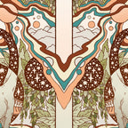 Jurassic Portal | Retro Rainbow Palette | Dinosaur Science Fiction Art Coffee Mug Gallery Image 2