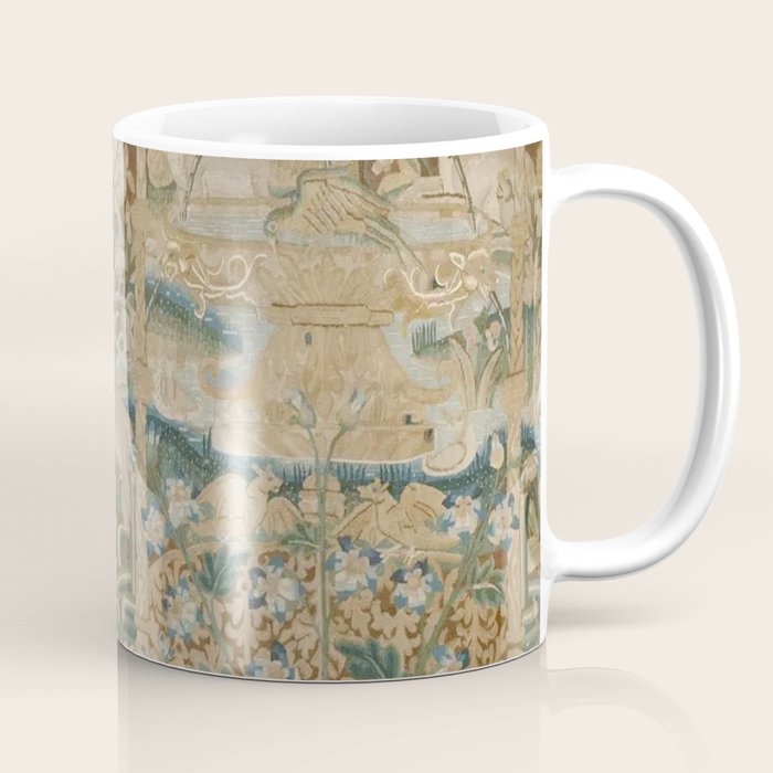 Antique 16th Century Flemish Gothic Woodland Animal Landscape Tapestry Coffee Mug Gallery Image 1