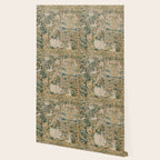 Antique 16th Century Flemish Gothic Woodland Animal Landscape Tapestry Wallpaper Gallery Image 2