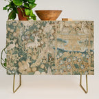 Antique 16th Century Flemish Gothic Woodland Animal Landscape Tapestry Credenza Gallery Image 1