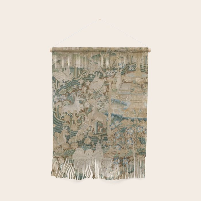 Antique 16th Century Flemish Gothic Woodland Animal Landscape Tapestry Wall Hanging Gallery Image 1