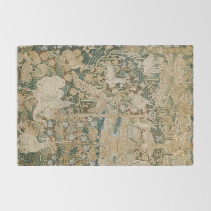 Antique 16th Century Flemish Gothic Woodland Animal Landscape Tapestry Rug Gallery Image 2