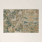 Antique 16th Century Flemish Gothic Woodland Animal Landscape Tapestry Welcome Mat Gallery Image 1