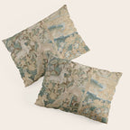 Antique 16th Century Flemish Gothic Woodland Animal Landscape Tapestry Pillow Sham Gallery Image 3