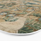 Antique 16th Century Flemish Gothic Woodland Animal Landscape Tapestry Bath Mat Gallery Image 3