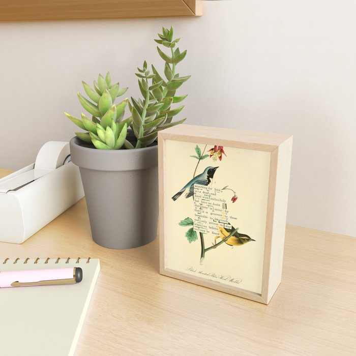 Bird Divinations: Black-Throated Blue Wood-Warbler (about: almanacofbirds.org) Mini Art Print Gallery Image 2