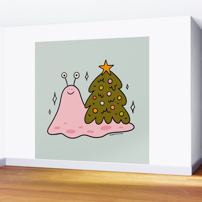 Christmas Tree Snail Wall Mural Gallery Image 2