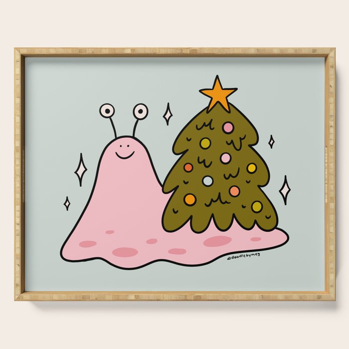 Christmas Tree Snail Serving Tray Gallery Image 1