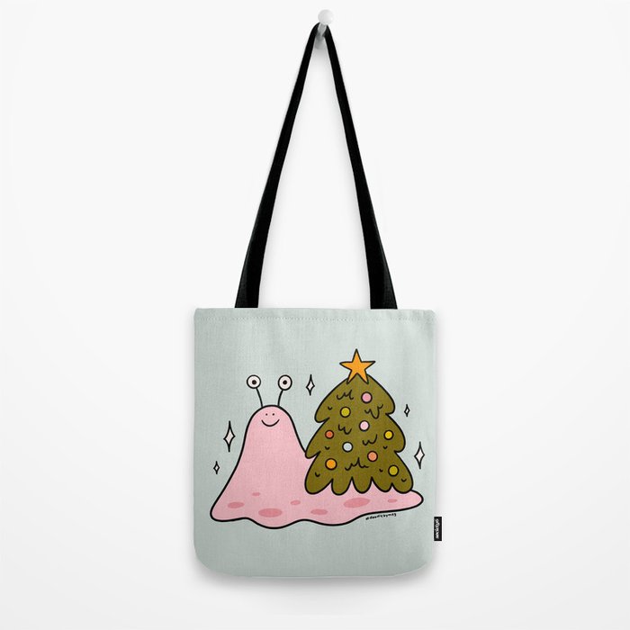 Christmas Tree Snail Tote Bag Gallery Image 2