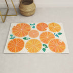 Orange Slices With Blossoms Rug Gallery Image 1