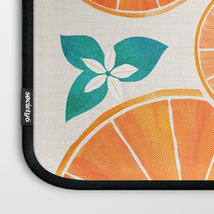 Orange Slices With Blossoms Laptop Sleeve Gallery Image 3