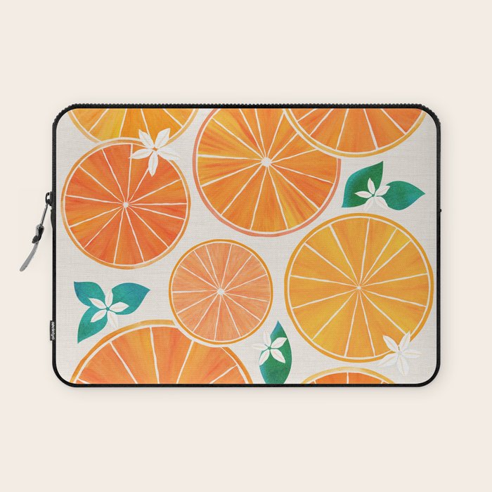 Orange Slices With Blossoms Laptop Sleeve Gallery Image 1