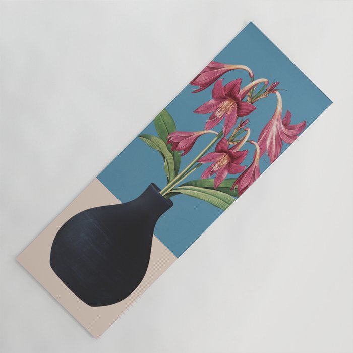 Flowers in Black Vase 1 Yoga Mat Gallery Image 1