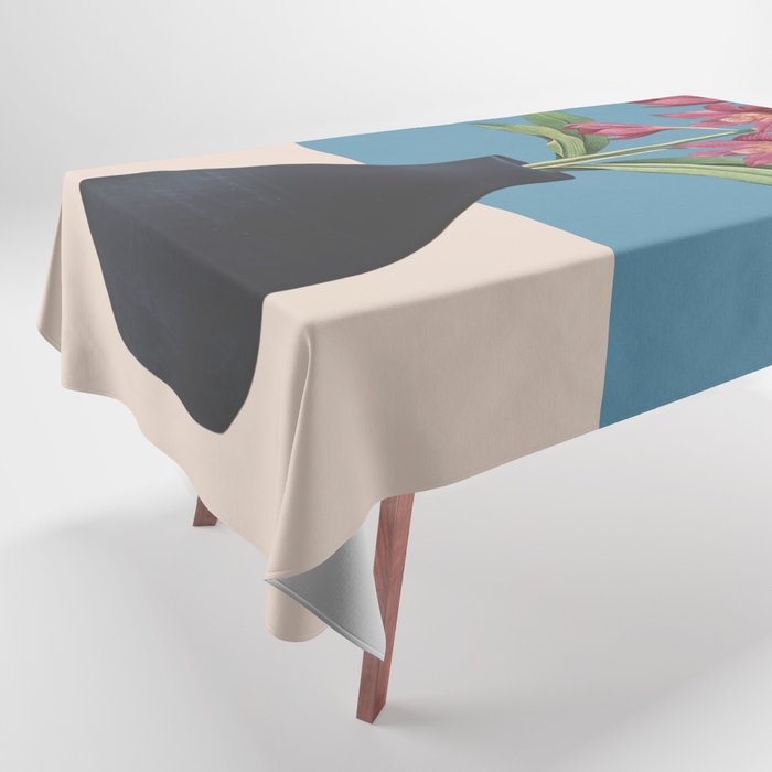 Flowers in Black Vase 1 Tablecloth Gallery Image 1