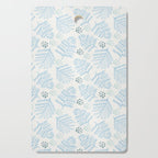 Winter & Woodsy Pine Trees in White & Blue Cutting Board Gallery Image 1